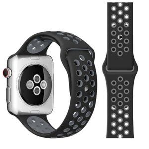 NEW[BAND] BK-Gray Sport Silicone For Apple Watch